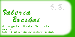 valeria bocskai business card